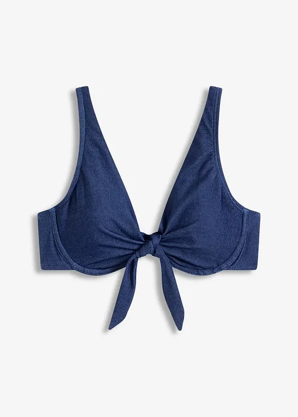 Haut de bikini à armatures, aspect jean, bonprix