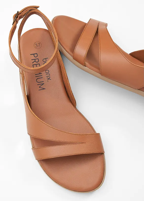 Sandales en cuir, bonprix