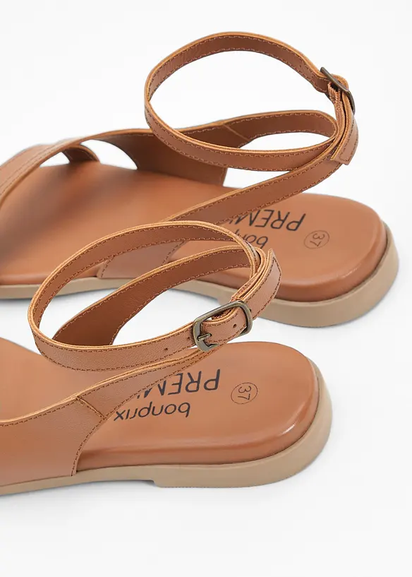 Sandales en cuir, bonprix