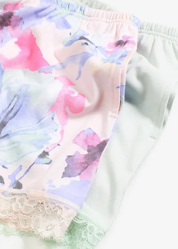 Lot de 2 shorts de pyjama en coton et viscose, bonprix