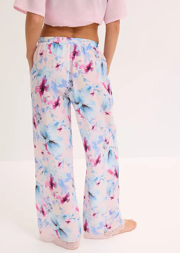 Pantalon de pyjama fluide en satin, bonprix