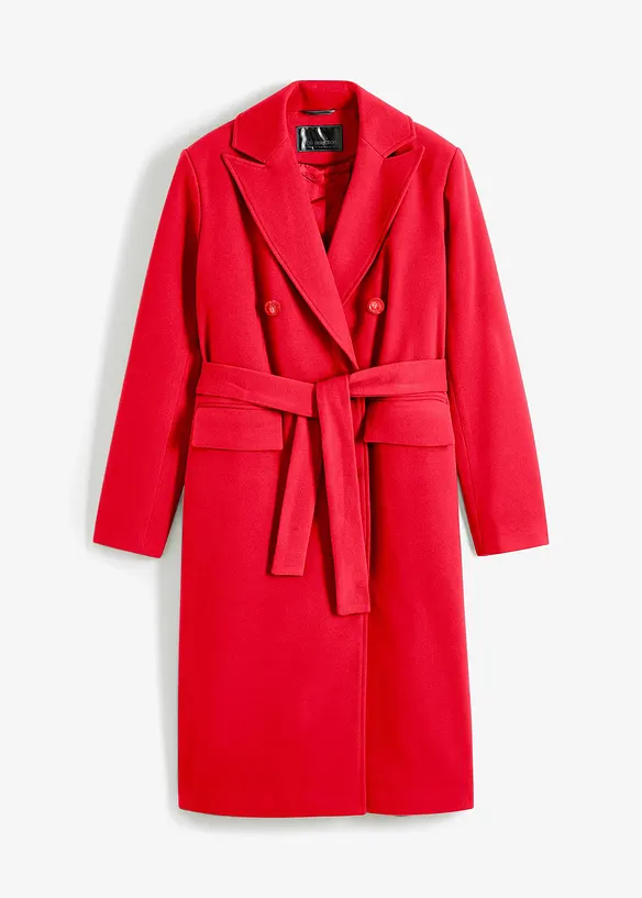 Manteau crois&eacute; court, aspect laine, bonprix