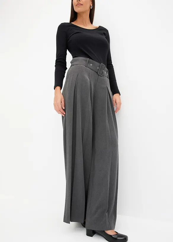 Pantalon de tailleur fluide en viscose mélangée, bonprix