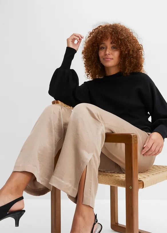 Pantalon palazzo en satin, BODYFLIRT