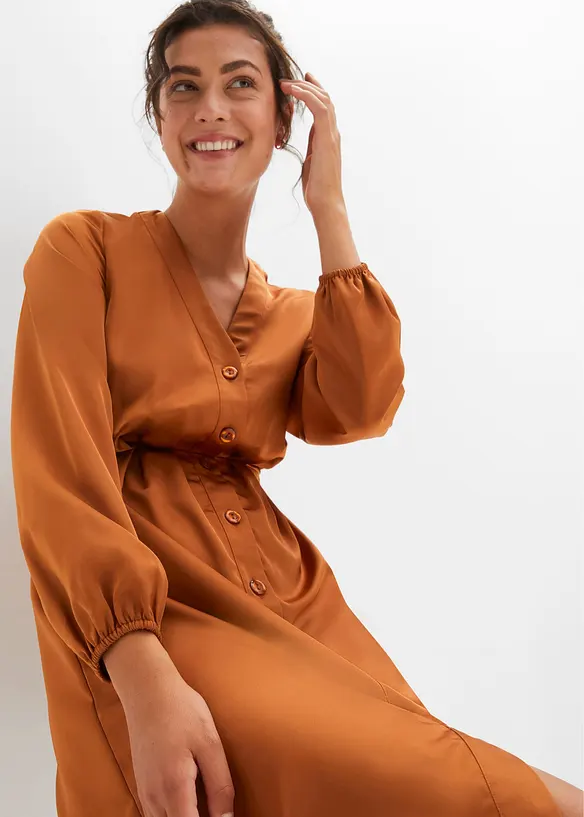 Robe midi en satin, BODYFLIRT