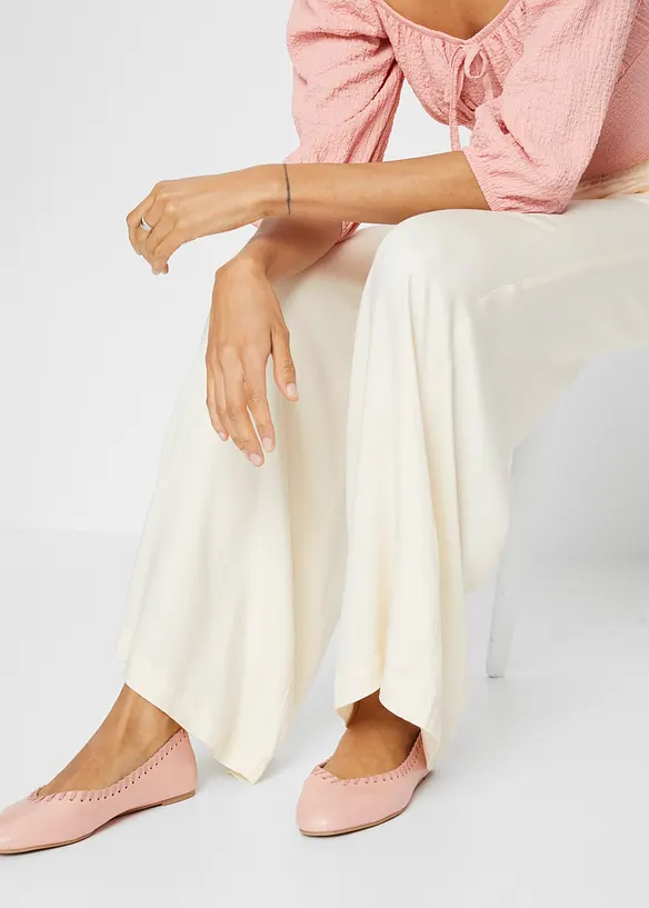 Pantalon fluide en viscose légèrement brillante, bonprix