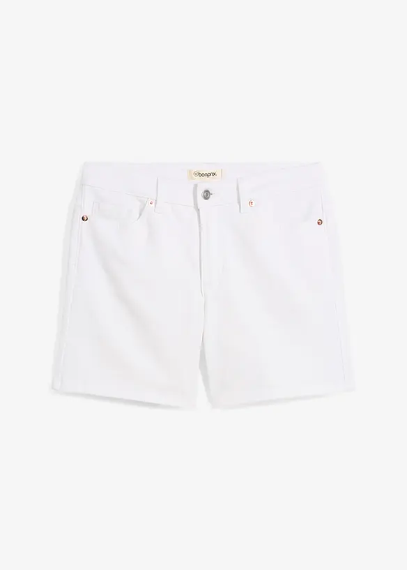 Bermuda en jean taille mi-haute, peu extensible, bonprix