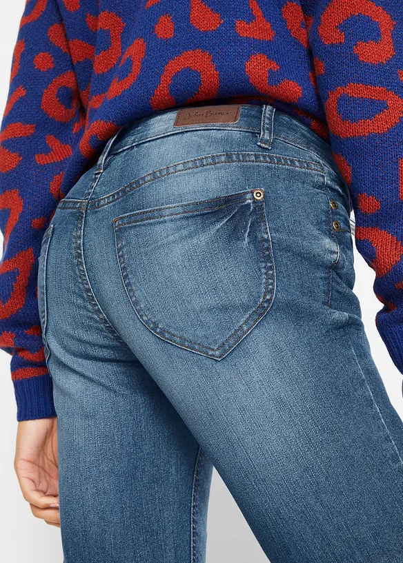 Jean bootcut taille mi-haute, extensible et confortable, bonprix