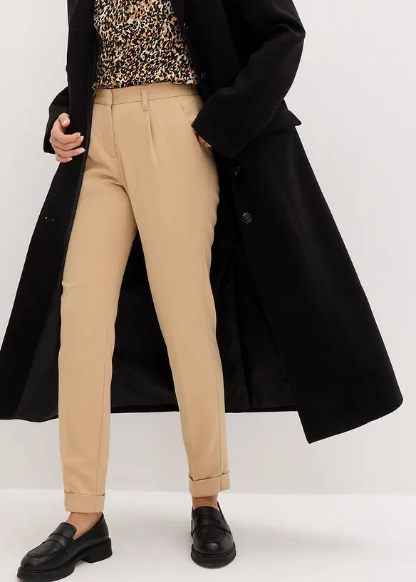 Pantalon étroit à revers, bonprix