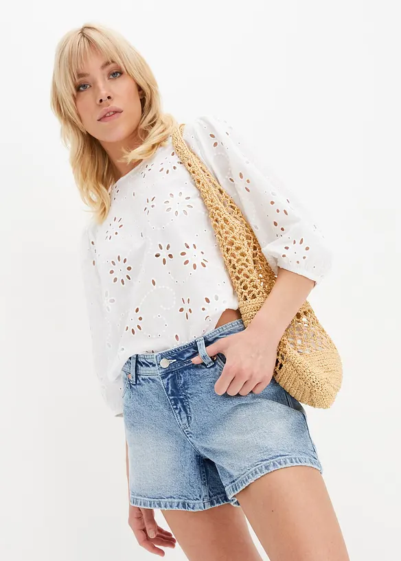 Short en jean, taille mi-haute, bonprix