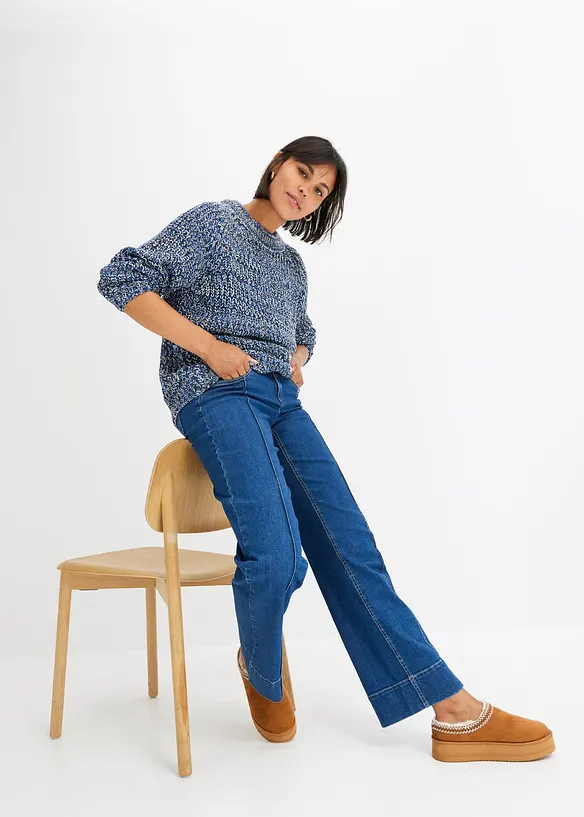 Jean Wide Leg, taille basse, bonprix