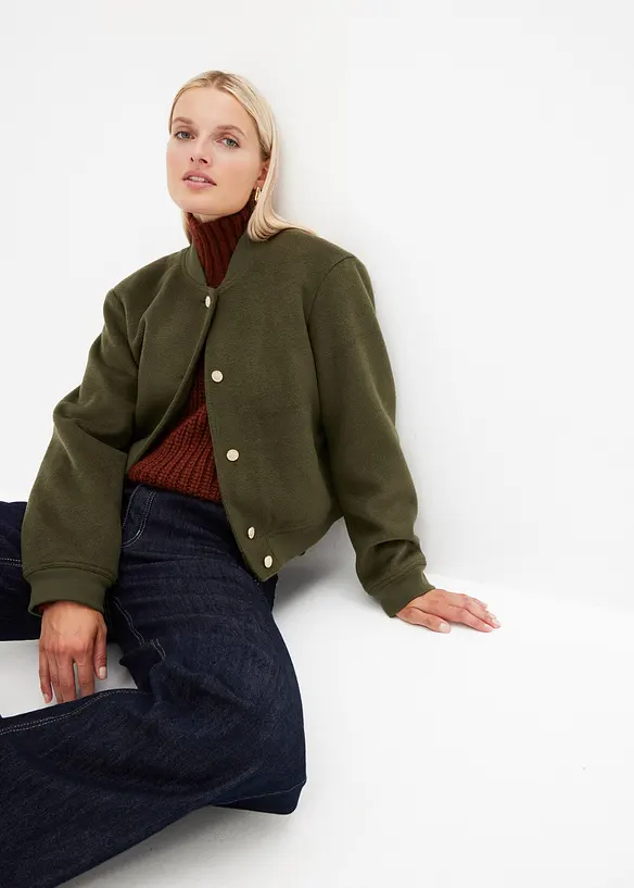 Blouson aspect laine, bonprix