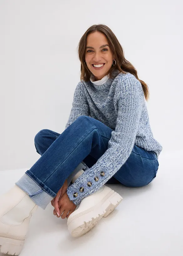 Jean chaud droit, taille haute, bonprix