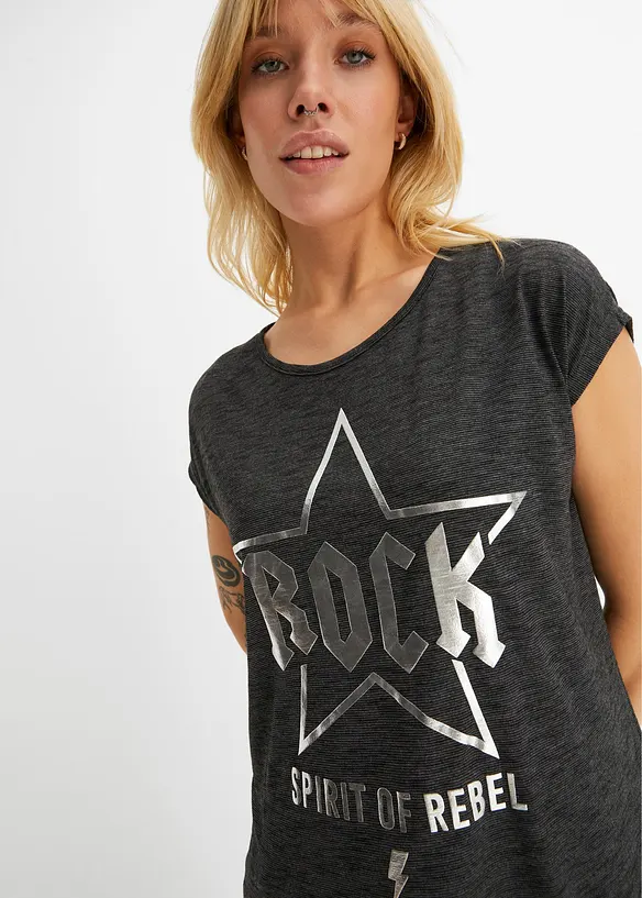 T-shirt long en viscose mélangée, bonprix