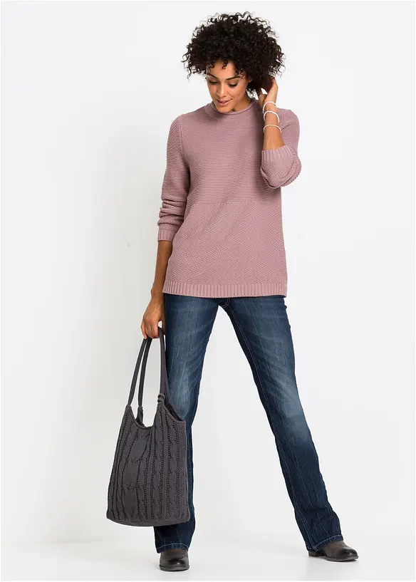 Jean bootcut taille haute, extensible et confortable, bonprix