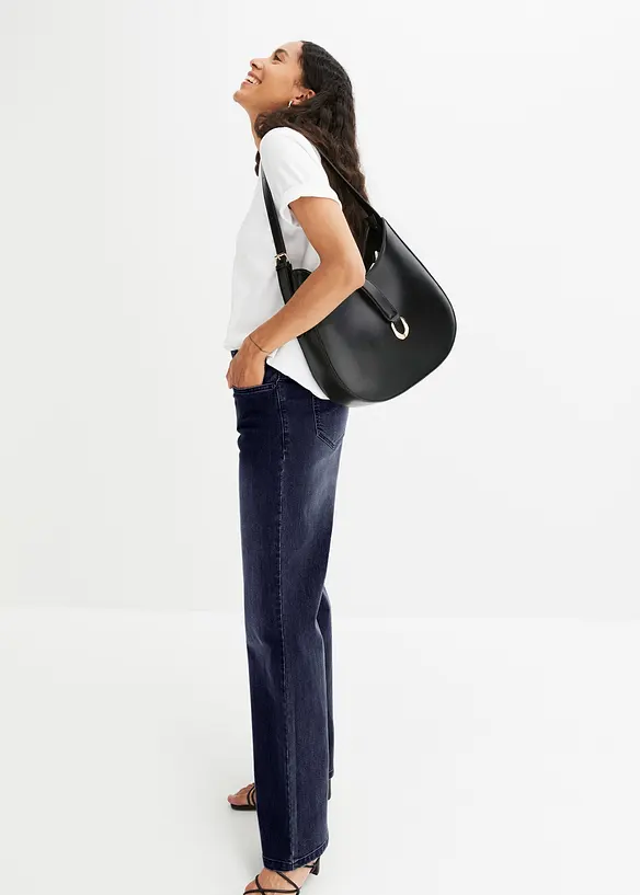 Jean large taille mi-haute, extensible, bonprix