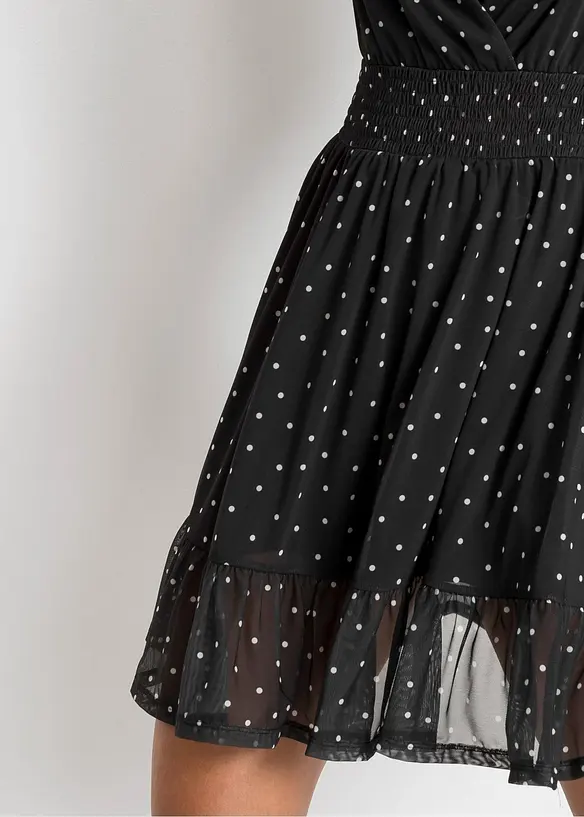 Robe courte à base volantée, bonprix