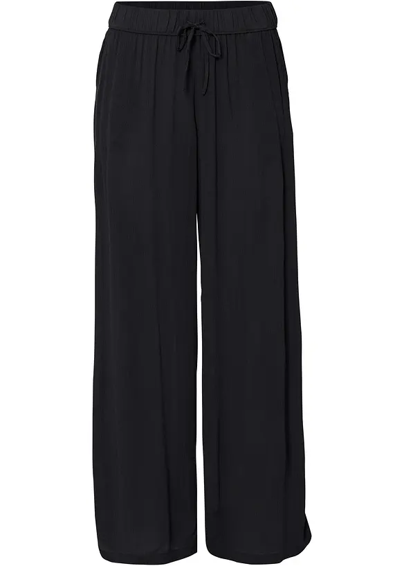 Pantalon en viscose, taille &eacute;lastiqu&eacute;e, bonprix