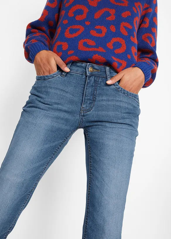 Jean bootcut taille mi-haute, extensible et confortable, bonprix