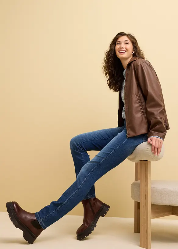 Jean skinny taille mi-haute, extensible, bonprix