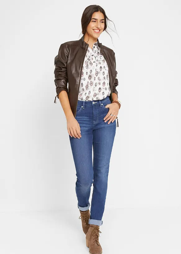 Jean slim taille mi-haute, extensible, bonprix