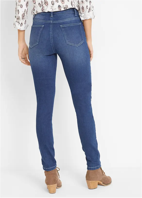 Jean slim taille mi-haute, extensible, bonprix