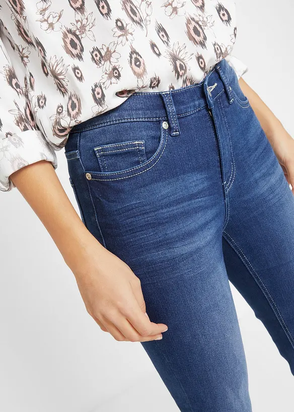 Jean slim taille mi-haute, extensible, bonprix