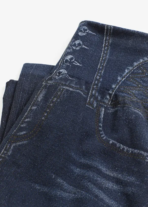 Legging sculptant sans coutures aspect jean, maintien fort, bonprix