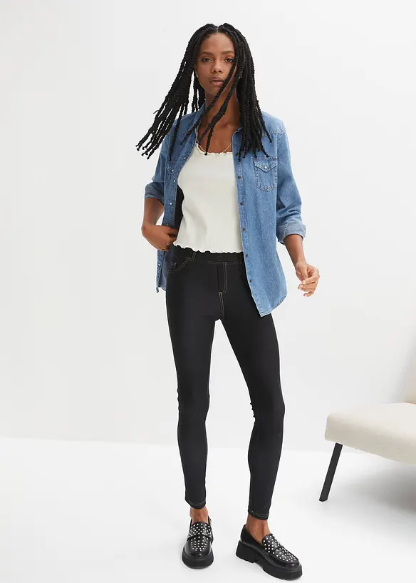 Legging effet jean, bonprix