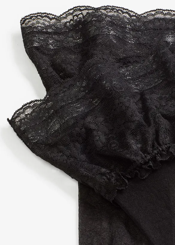 Bas auto-fixants 20den avec dentelle, bonprix