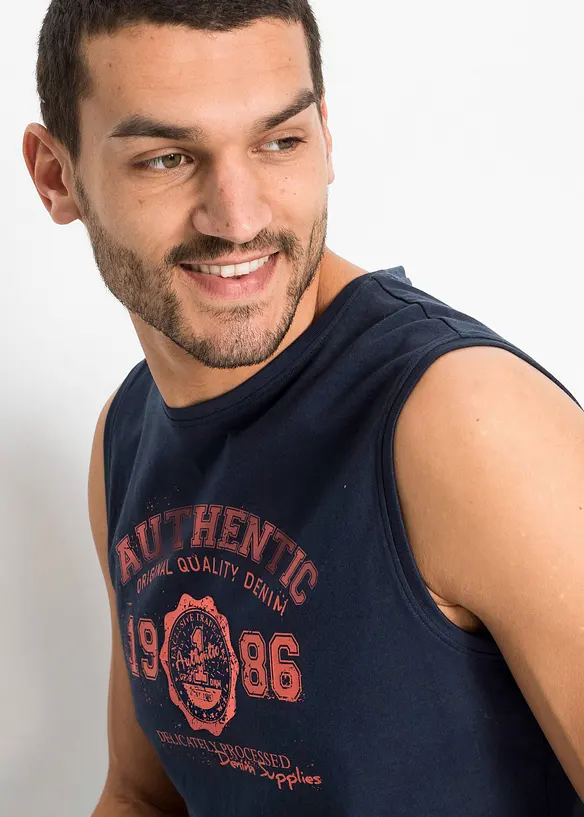 Lot de 2 débardeurs en coton agréable, bonprix