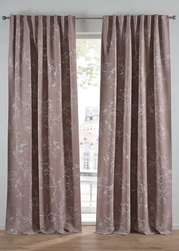 Rideau obscurcissant à imprimé feuilles (1 pce), bonprix