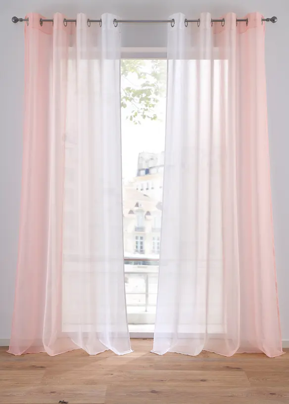 Voilages &agrave; effet ombr&eacute; (2 pces), bonprix