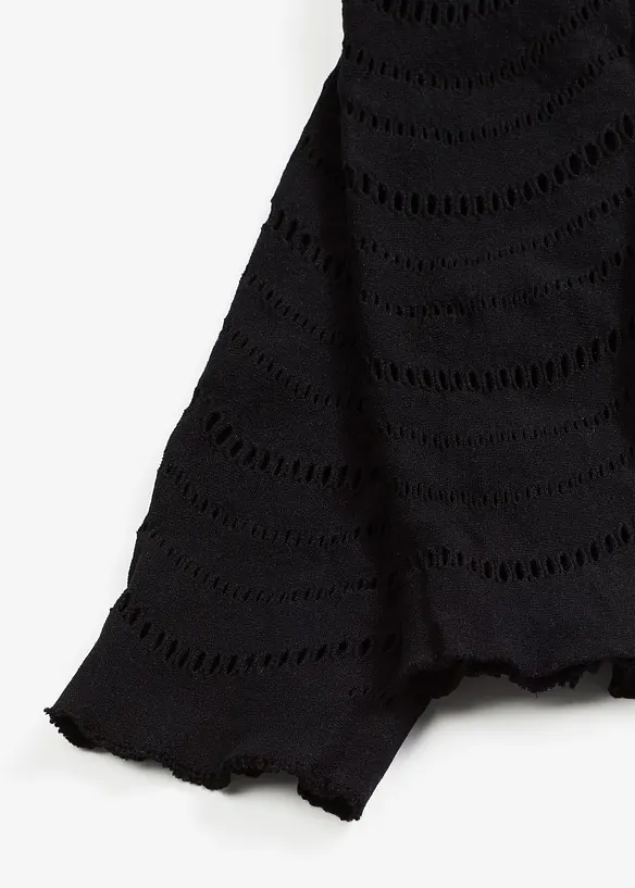 Legging avec bordures confort et broderie anglaise 80den, bonprix