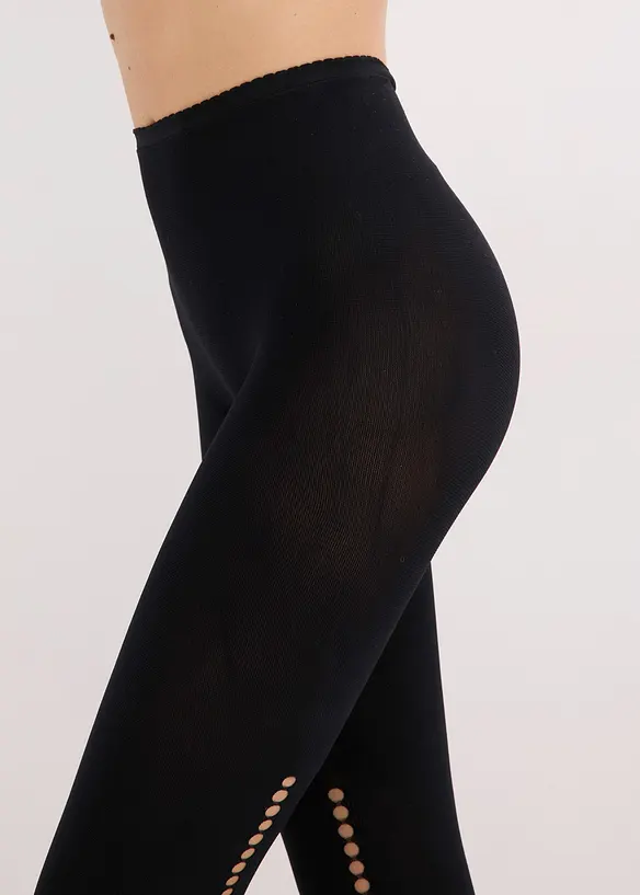 Legging avec bordures confort et broderie anglaise 80den, bonprix