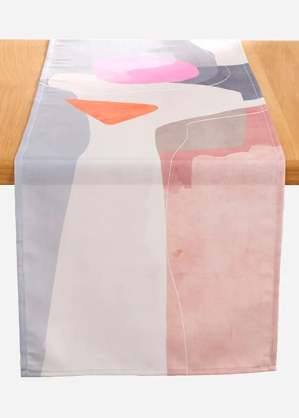 Chemin de table déperlant à imprimé graphique, bonprix