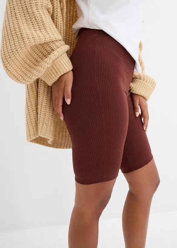 Cycliste taille haute en jersey côtelé, bonprix