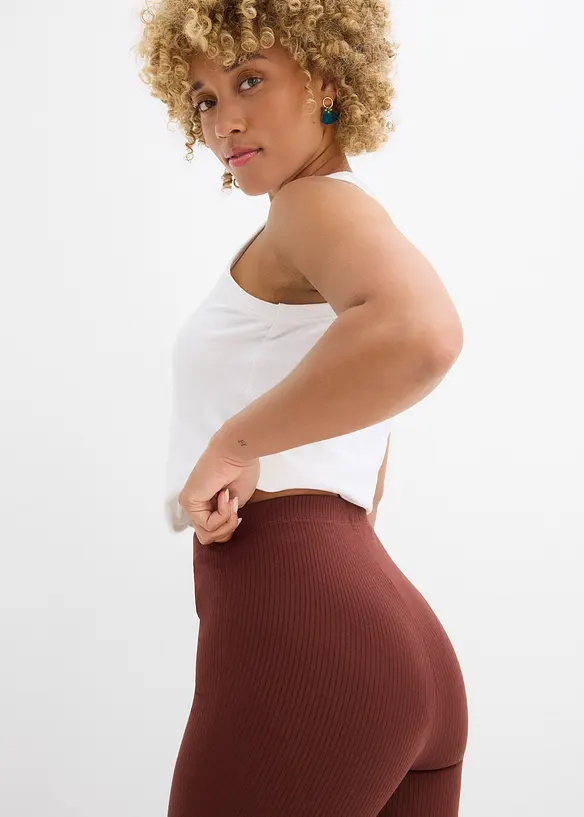 Cycliste taille haute en jersey côtelé, bonprix