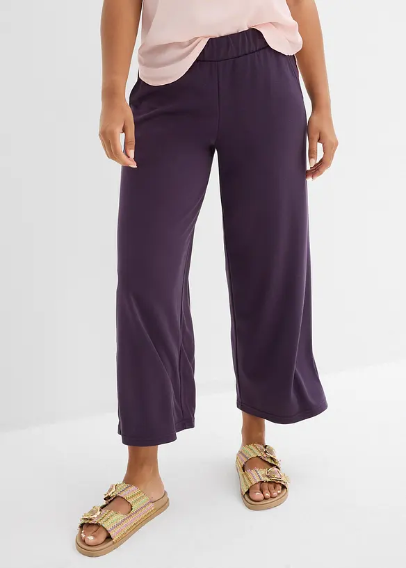 Pantalon en jersey à taille élastiquée, bonprix