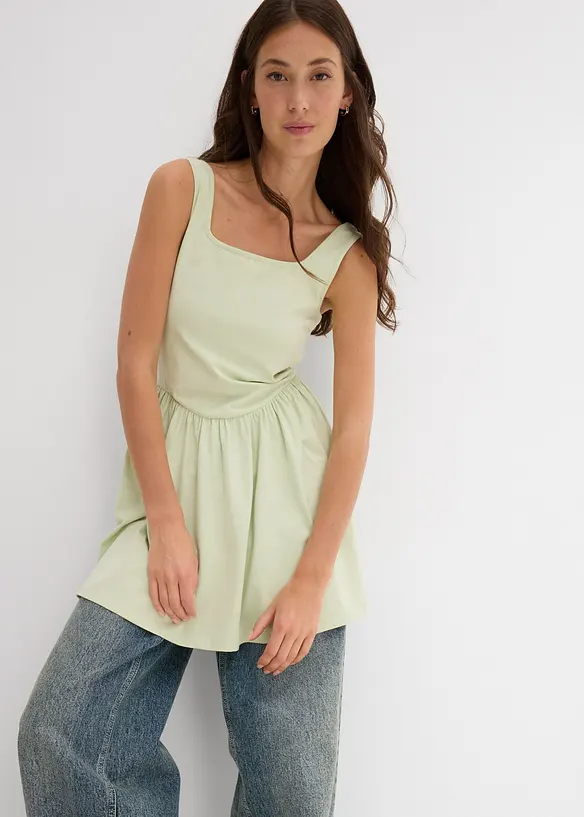 Top long en coton extensible, bonprix