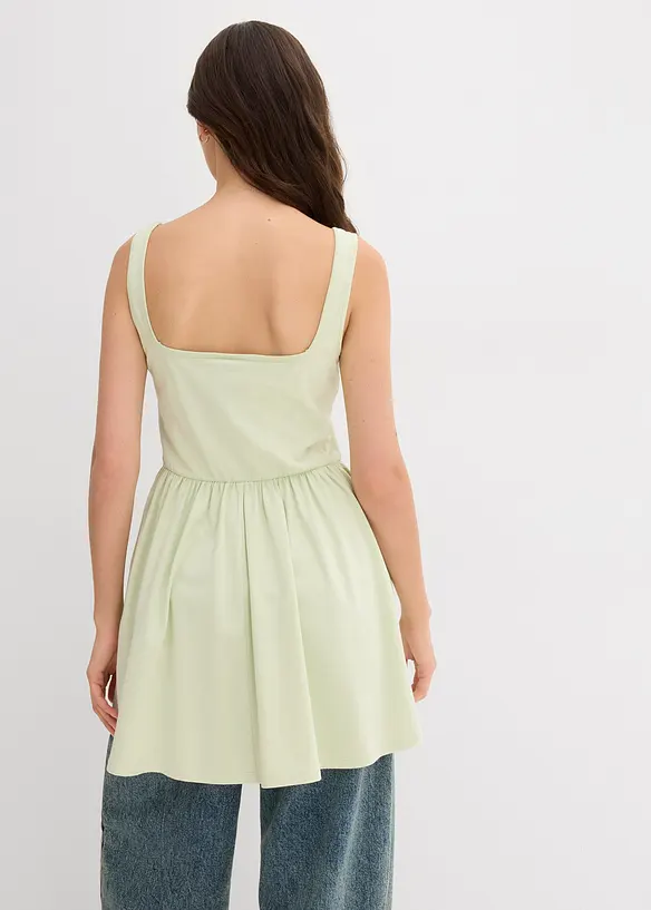 Top long en coton extensible, bonprix