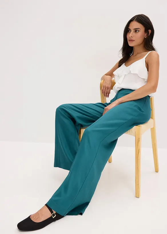 Pantalon de tailleur en viscose fluide, bonprix