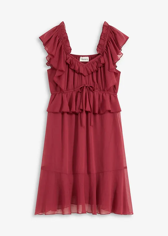 Robe trapèze en crêpe, bonprix