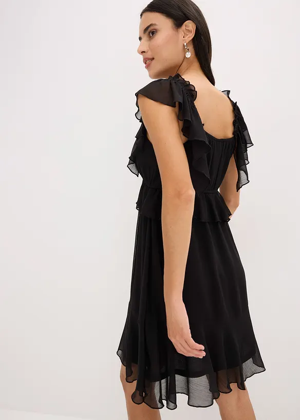 Robe trapèze en crêpe, bonprix