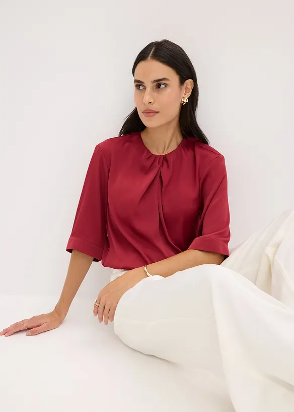 Blouse en satin brillant, bonprix