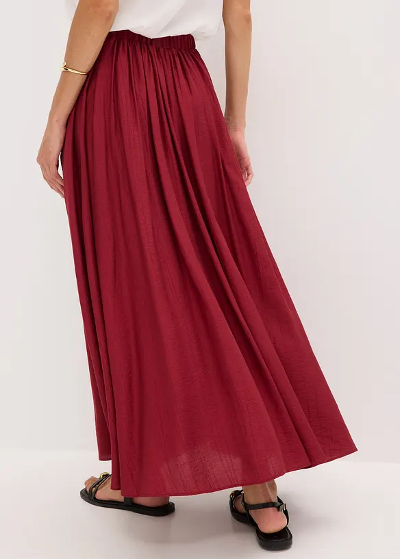 Jupe longue en matière froissée, bonprix