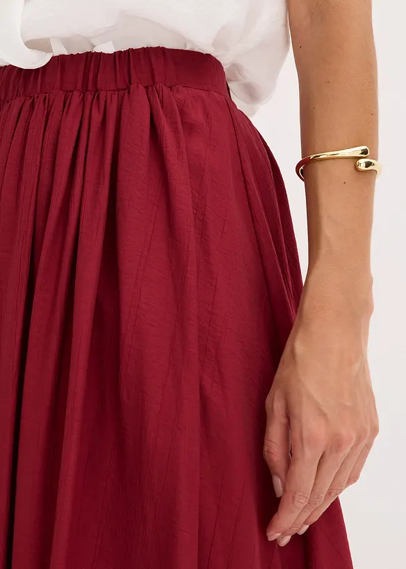 Jupe longue en matière froissée, bonprix