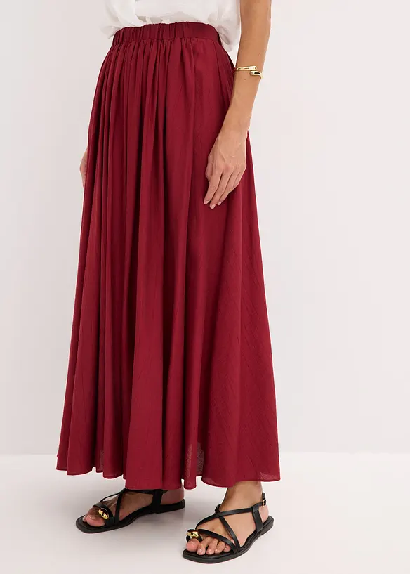 Jupe longue en matière froissée, bonprix