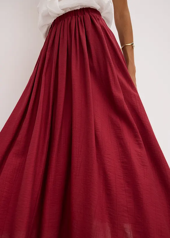 Jupe longue en matière froissée, bonprix