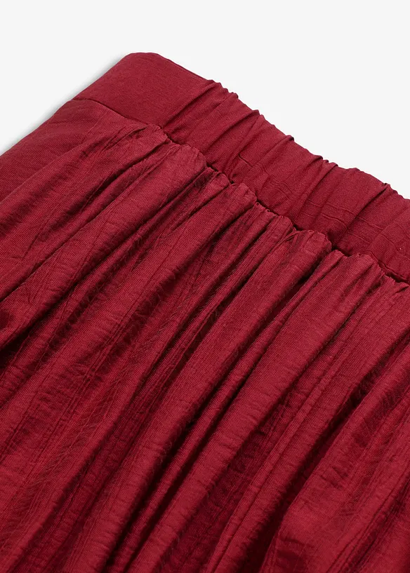 Jupe longue en matière froissée, bonprix